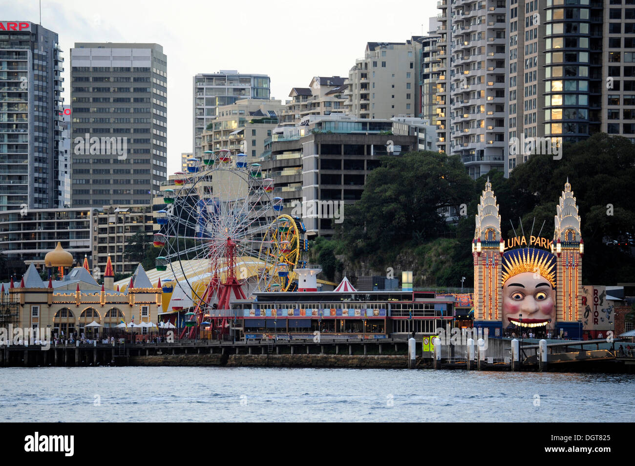 Il Luna Park in Milsons Point Sydney Harbour, Nord di Sydney, Nuovo Galles del Sud, NSW, Australia Foto Stock