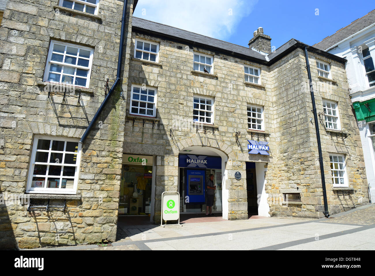 Halifax Bank, Fore Street, Redruth, Cornwall, England, Regno Unito Foto Stock