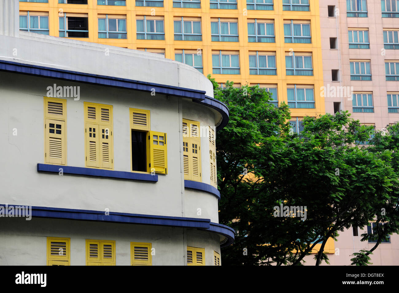 Edificio del Selegie Arts Center e Photographic Society di Singapore, zona centrale, il quartiere centrale degli affari, Singapore Foto Stock