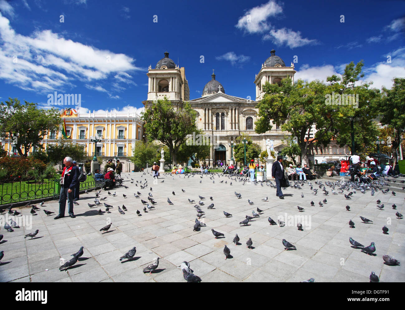 Plaza Murillo a La Paz, in Bolivia Foto Stock