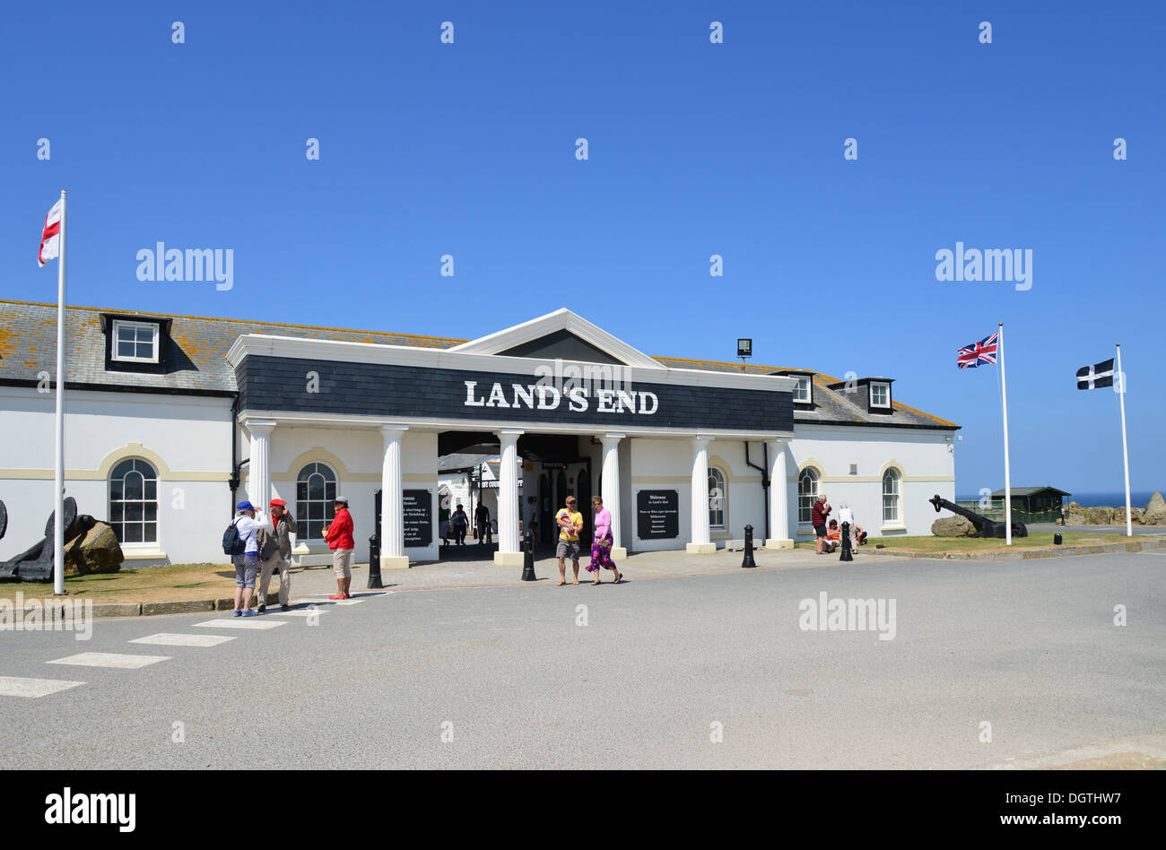 Ingresso al Land's End, penisola di Penwith, Cornwall, England, Regno Unito Foto Stock