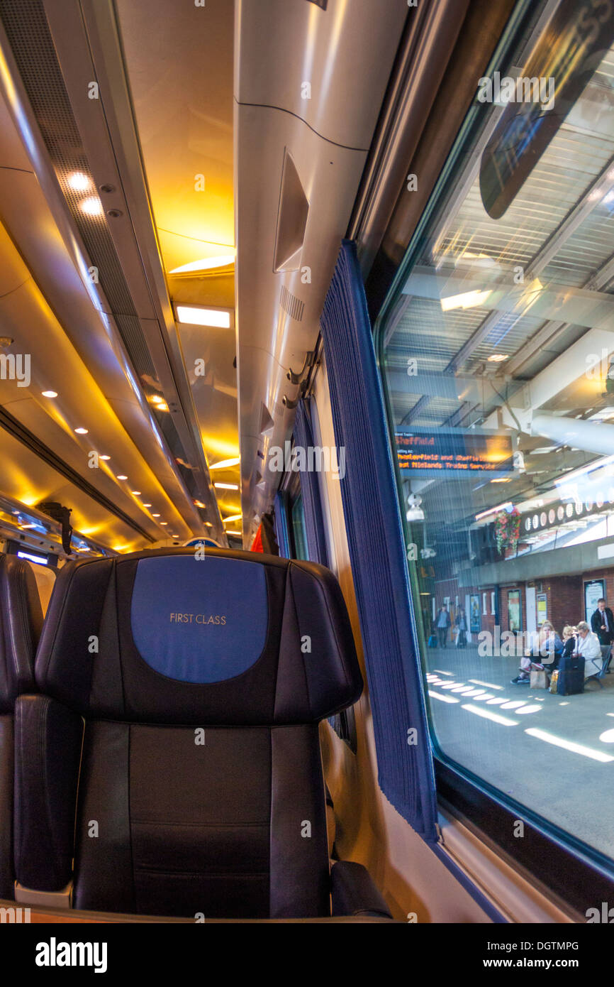 Prima Classe viaggi ferroviari Foto Stock