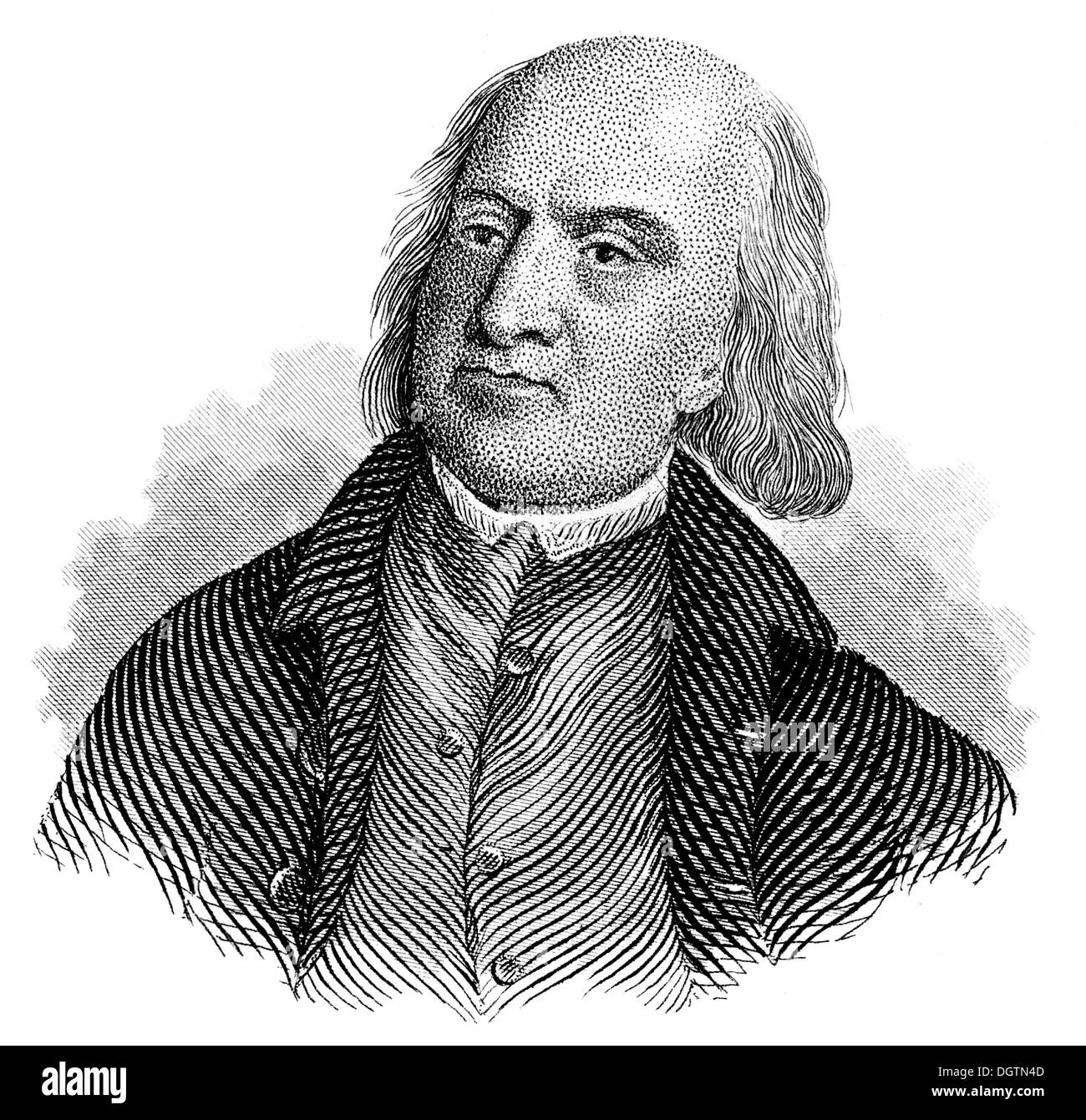 Jeremy Bentham, 1748 - 1832, un filosofo britannico, giurista, e riformista sociale, Foto Stock