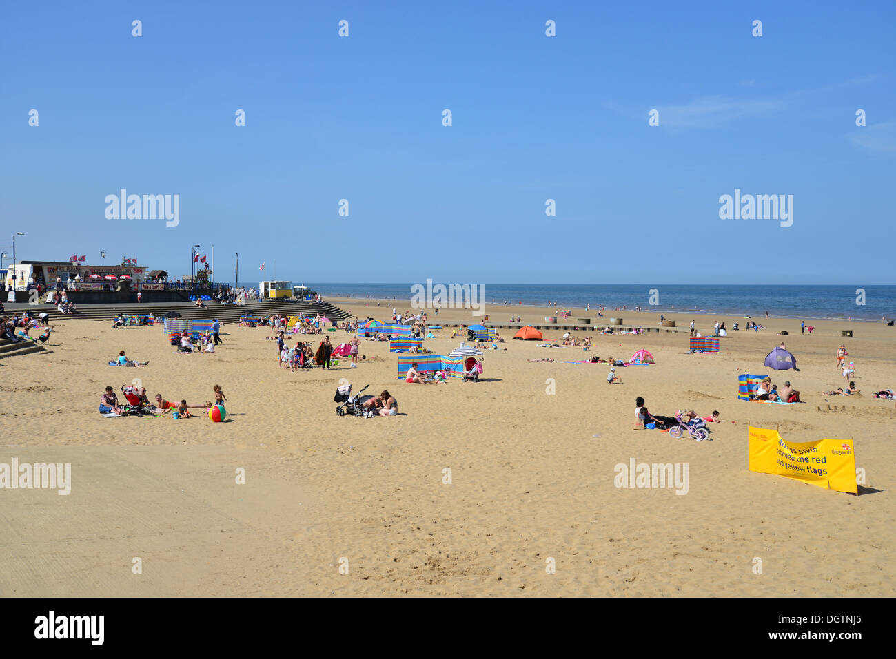 Mablethorpe Beach, Mablethorpe, Lincolnshire, England, Regno Unito Foto Stock