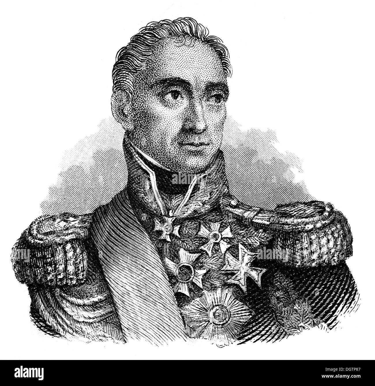 Auguste Frédéric Louis Viesse de Marmont, primo duca di Ragusa, 1774 - 1852, un generale francese, il nobile e il Maresciallo di Francia Foto Stock