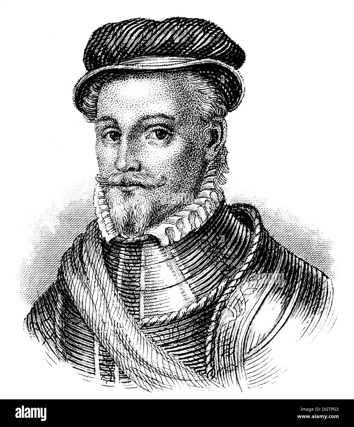 Robert Devereux, 2° Conte di Essex, 1565 - 1601, un uomo politico britannico e il capo militare di Elisabetta I. Foto Stock