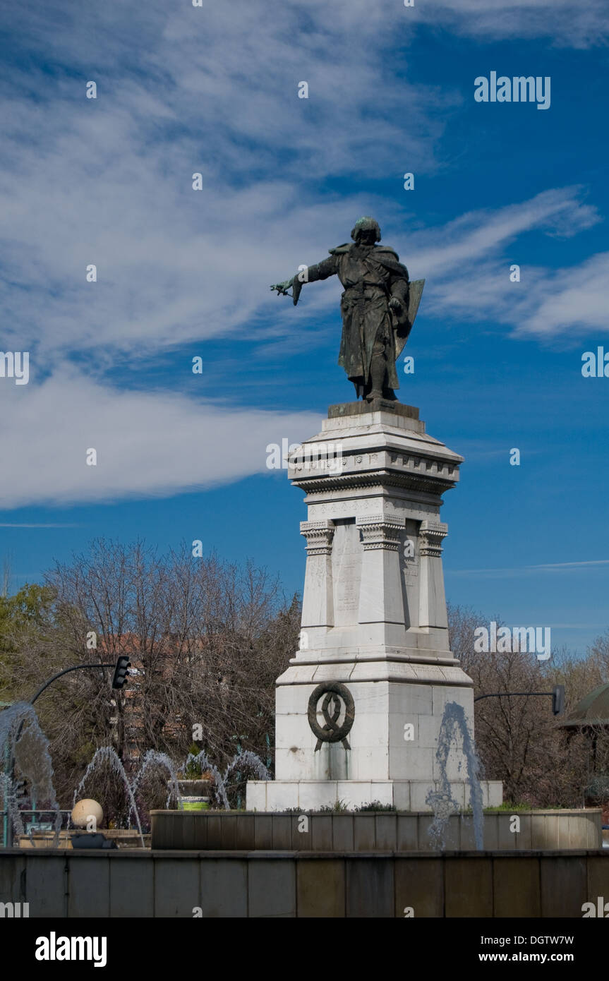 Guzmán El Bueno statua in Leon. Spagna Foto Stock Guzmán El Bueno statua in Leon. Spagna Foto Stock