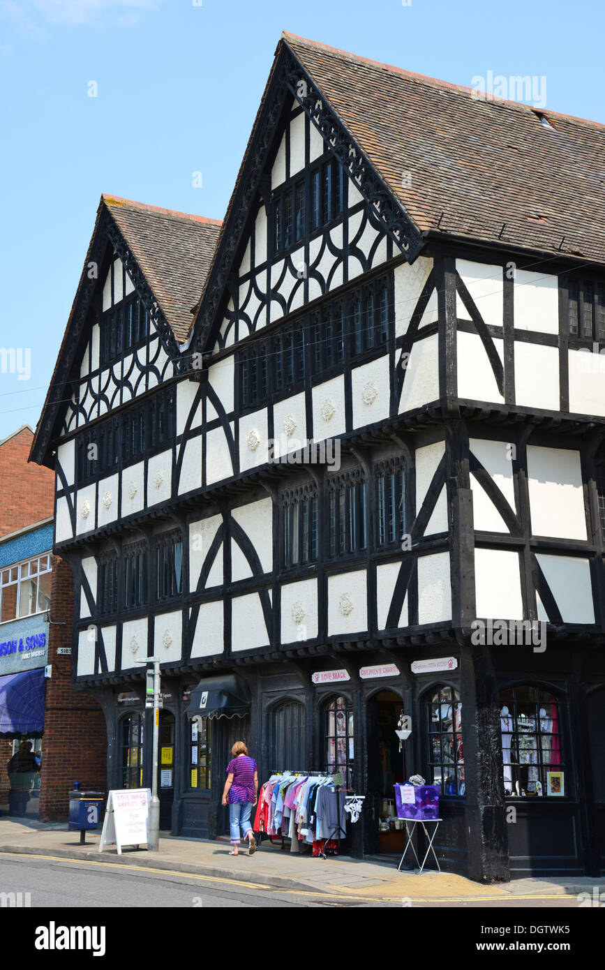 15th ° secolo Shodfriar's Hall, South Square, Custom House Quay, Boston, Lincolnshire, Inghilterra, Regno Unito Foto Stock