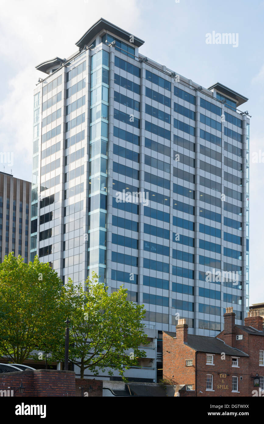 Il Quayside edificio, Broad Street, Birmingham, West Midlands, England, Regno Unito Foto Stock