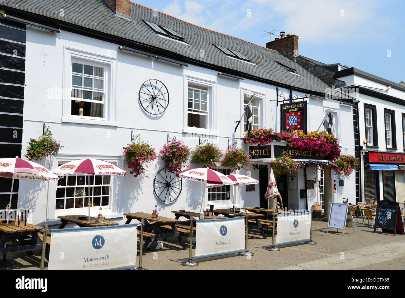 Molesworth Arms Hotel, Molesworth Street, St Albans, Cornwall, England, Regno Unito Foto Stock