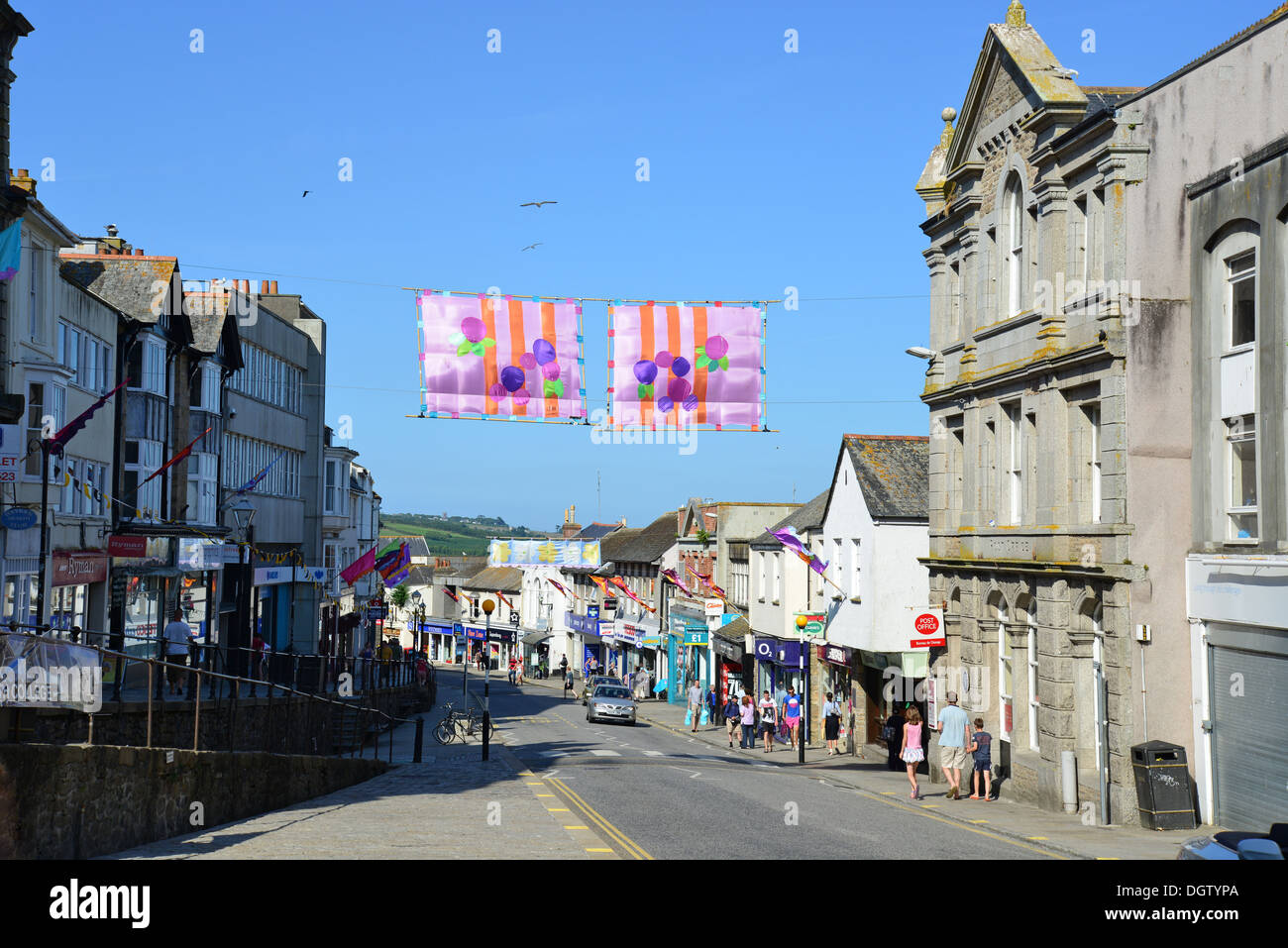 Mercato ebreo Street, Penzance, Cornwall, England, Regno Unito Foto Stock