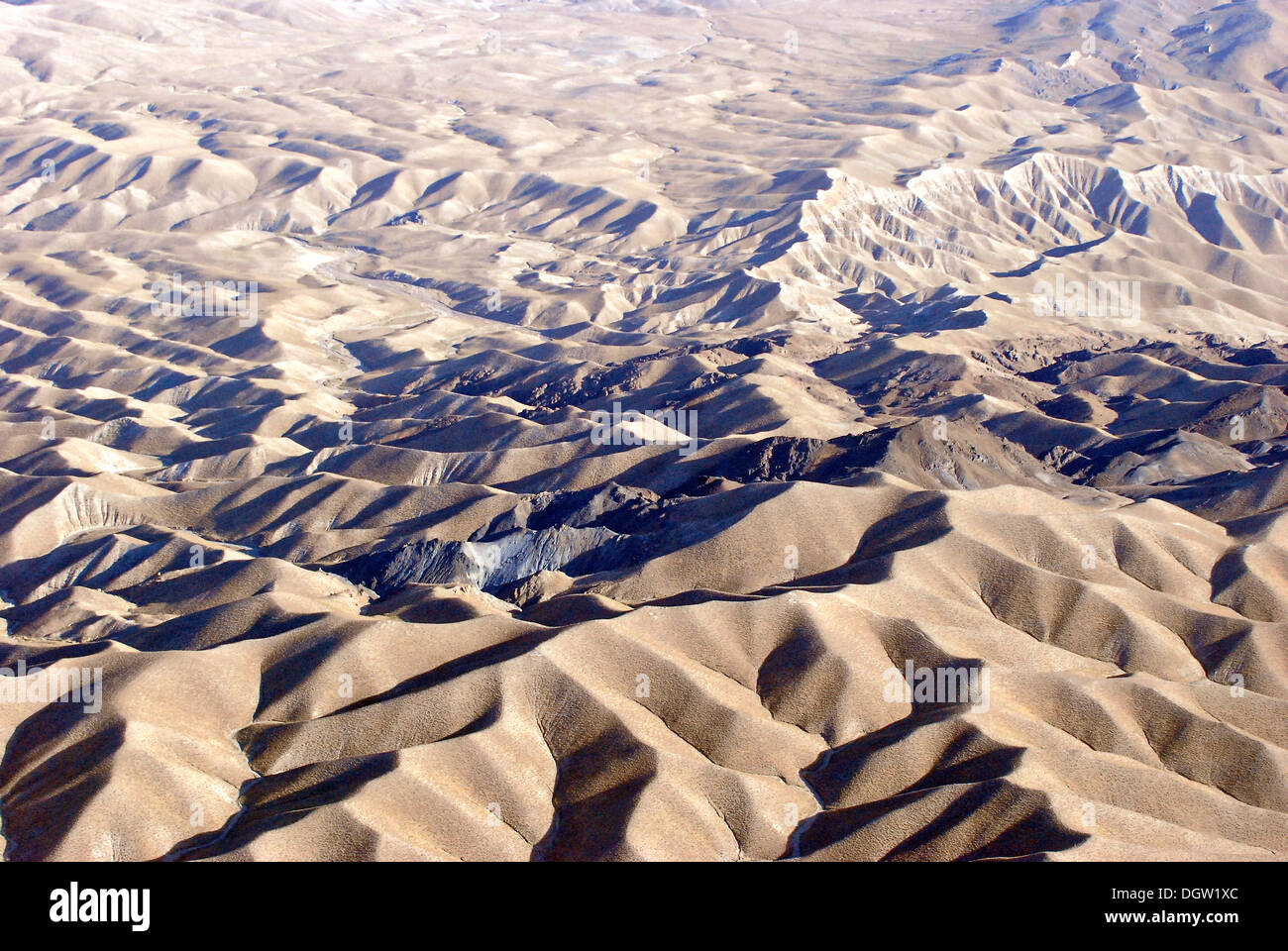 Vista delle dune di sabbia nel Dasht-e deserto Khāsh Ottobre 11, 2013 in Afghanistan. Foto Stock