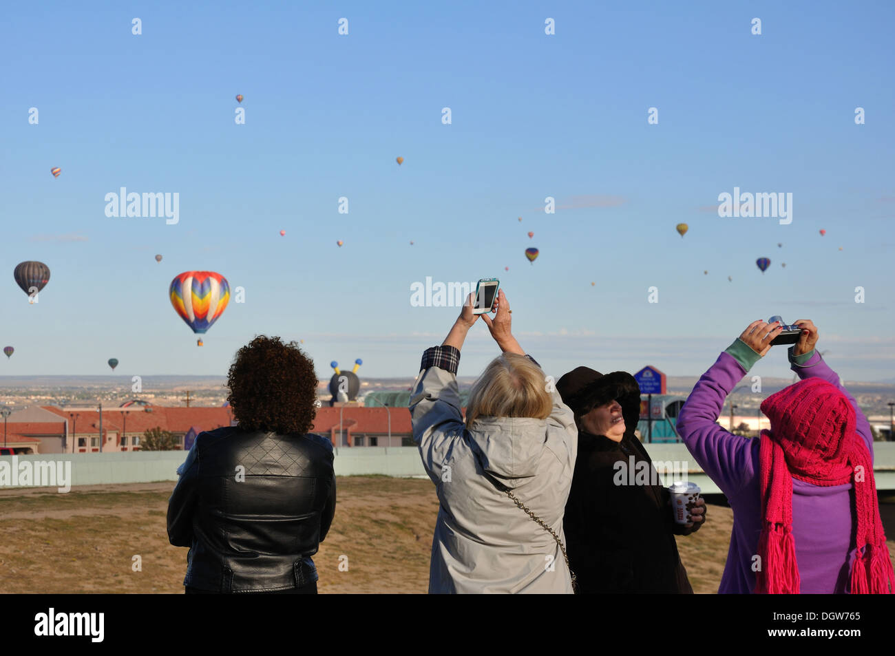L'Albuquerque International Balloon Fiesta in Albuquerque, Nuovo Messico, STATI UNITI D'AMERICA Foto Stock