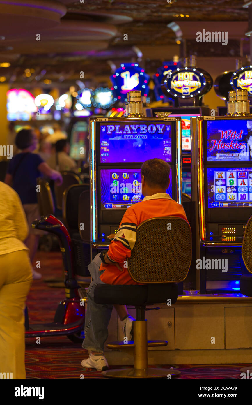 Macchine di frutta in un casinò di Las Vegas Foto Stock