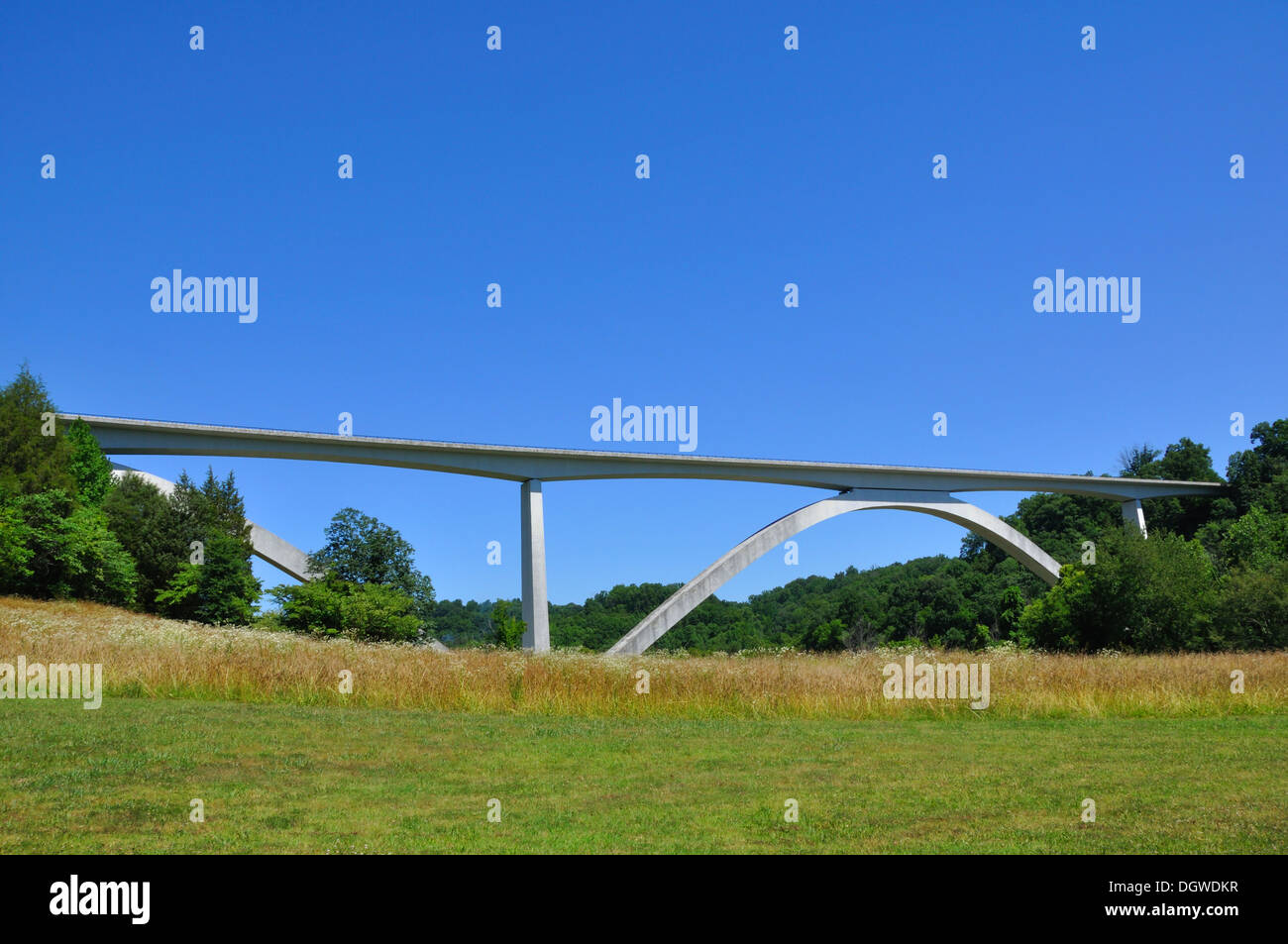 Ponte a Natchez Trace National Scenic Trail, Franklin, Tennessee, Stati Uniti d'America Foto Stock