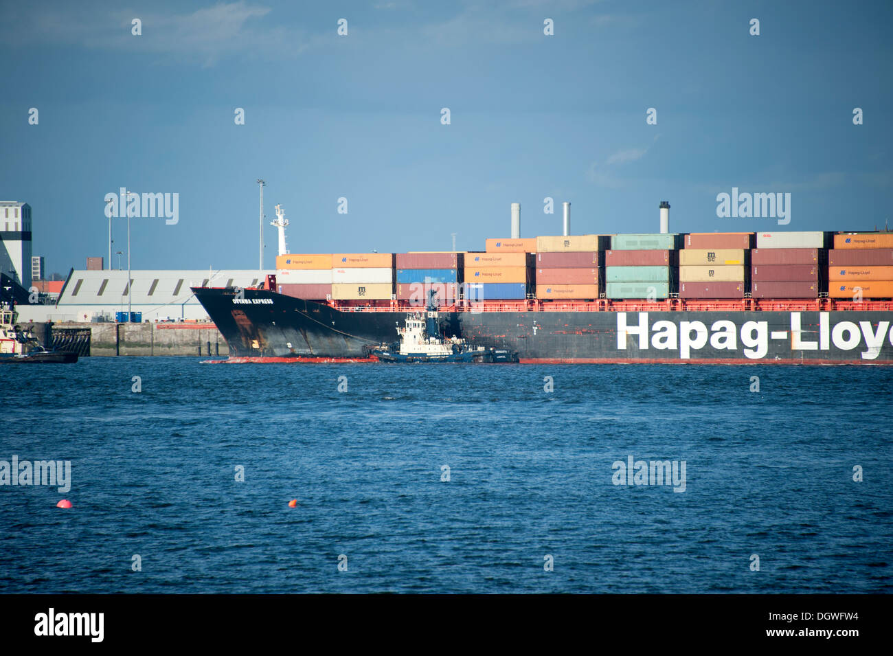 Hapag-Lloyd Hapag Lloyd mare Nave spedizione contenitore Foto Stock