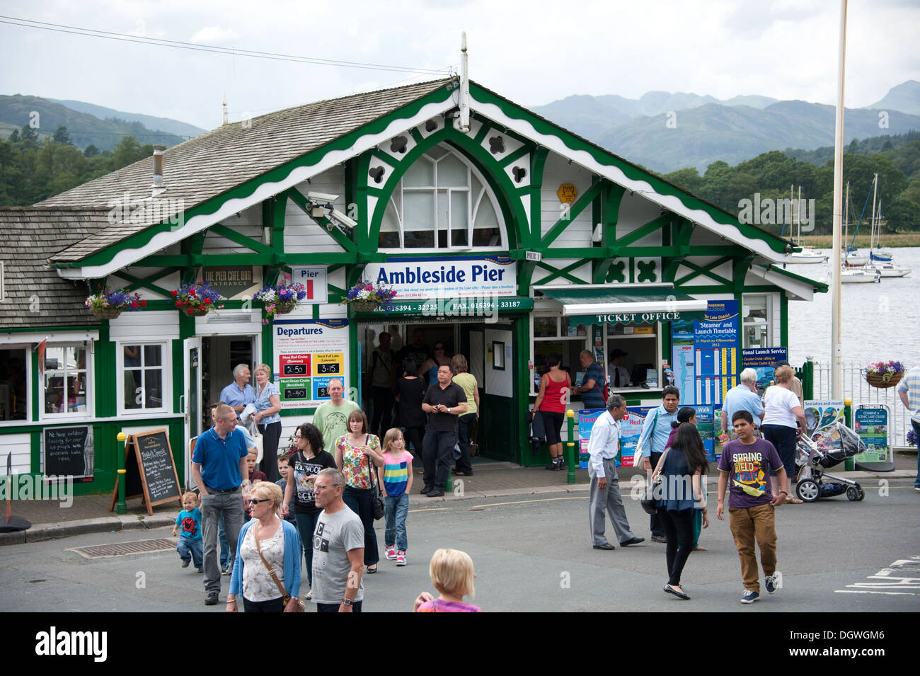 Ambleside Pier Lake District UK Foto Stock