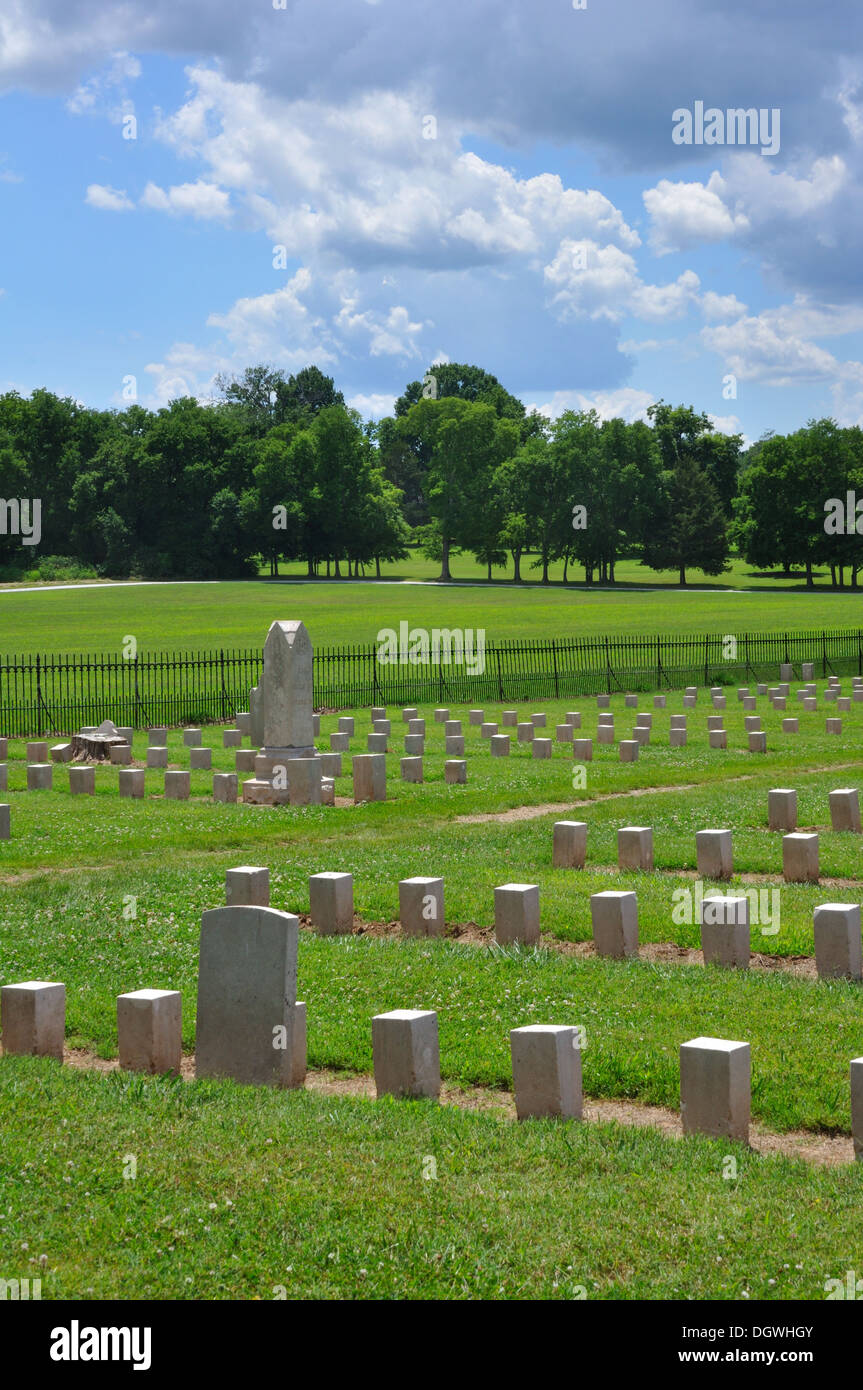 McGavock cimitero confederato, Carnton Plantation, Franklin, Tennessee, Stati Uniti d'America Foto Stock