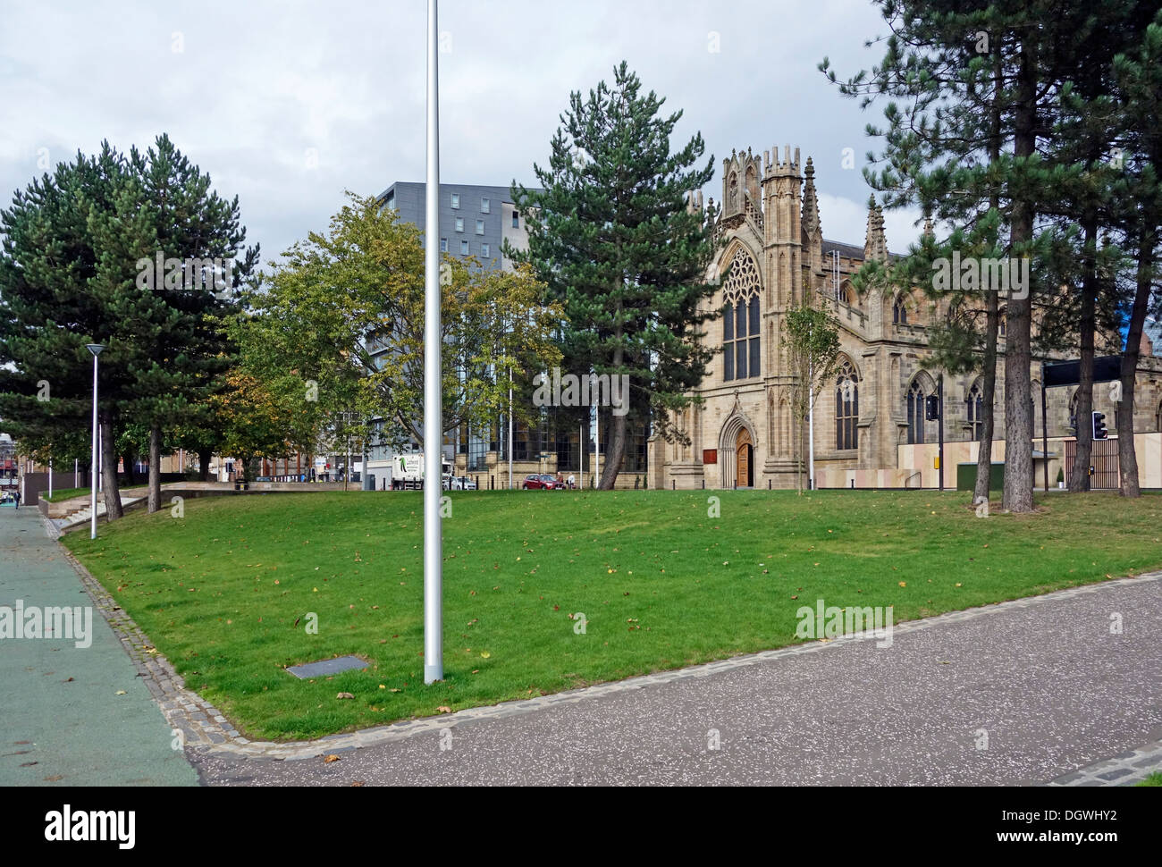 Parte della casa doganale Quay Giardini Pubblici miglioramenti Realm regime lungo il fiume Clyde nella zona centrale di Glasgow Scozia Scotland Foto Stock