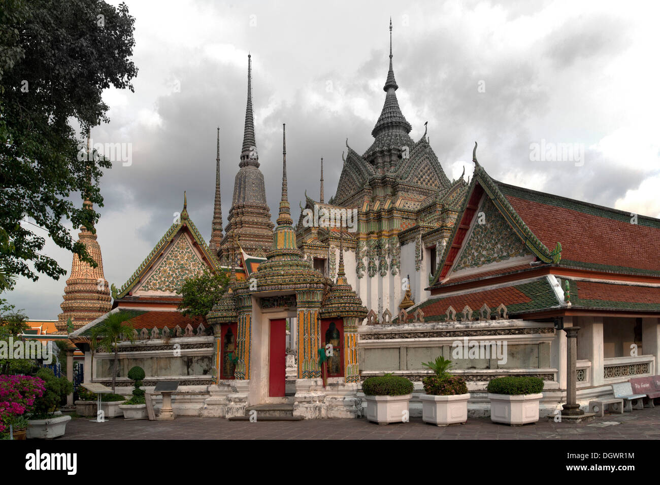 Phra Mondop, biblioteca, Wat Pho, Krung Thep, Bangkok, Thailandia, Asia Foto Stock