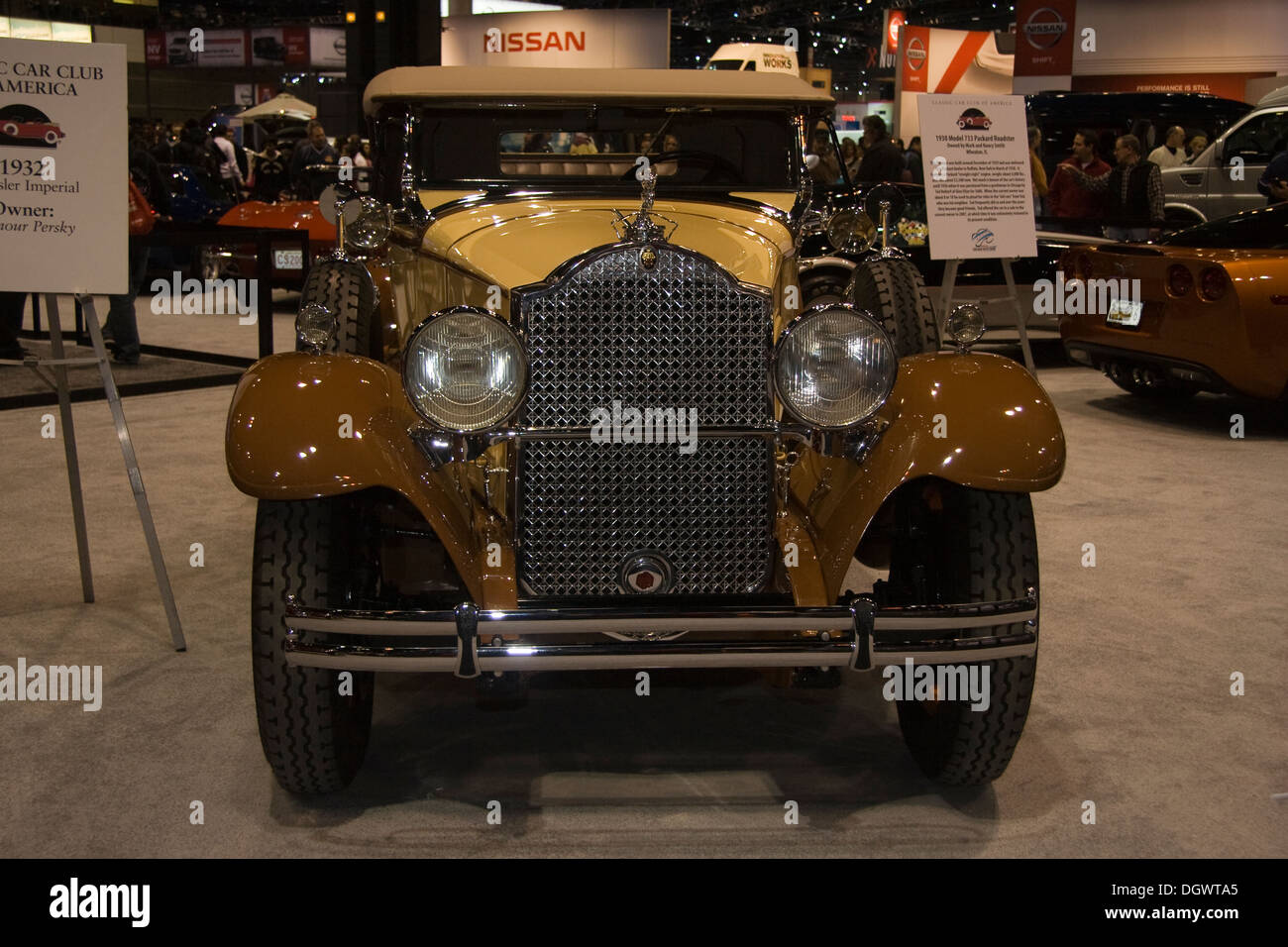 Il 2013 Chicago Auto Show.1930 Modello 733 Packard Roadster auto. Foto Stock