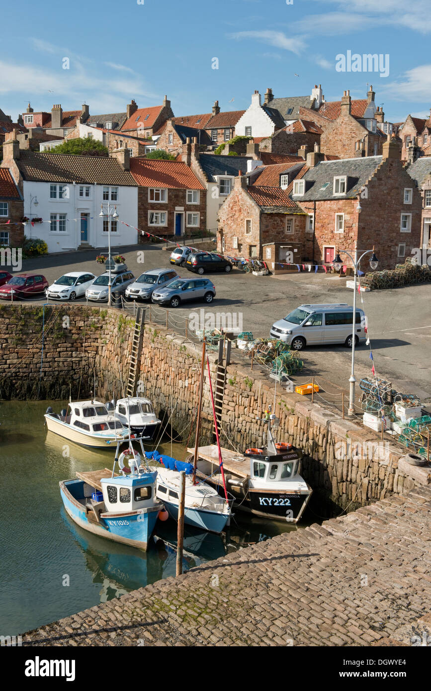 Storico e pittoresco porto crail, Fife, Scozia Foto Stock