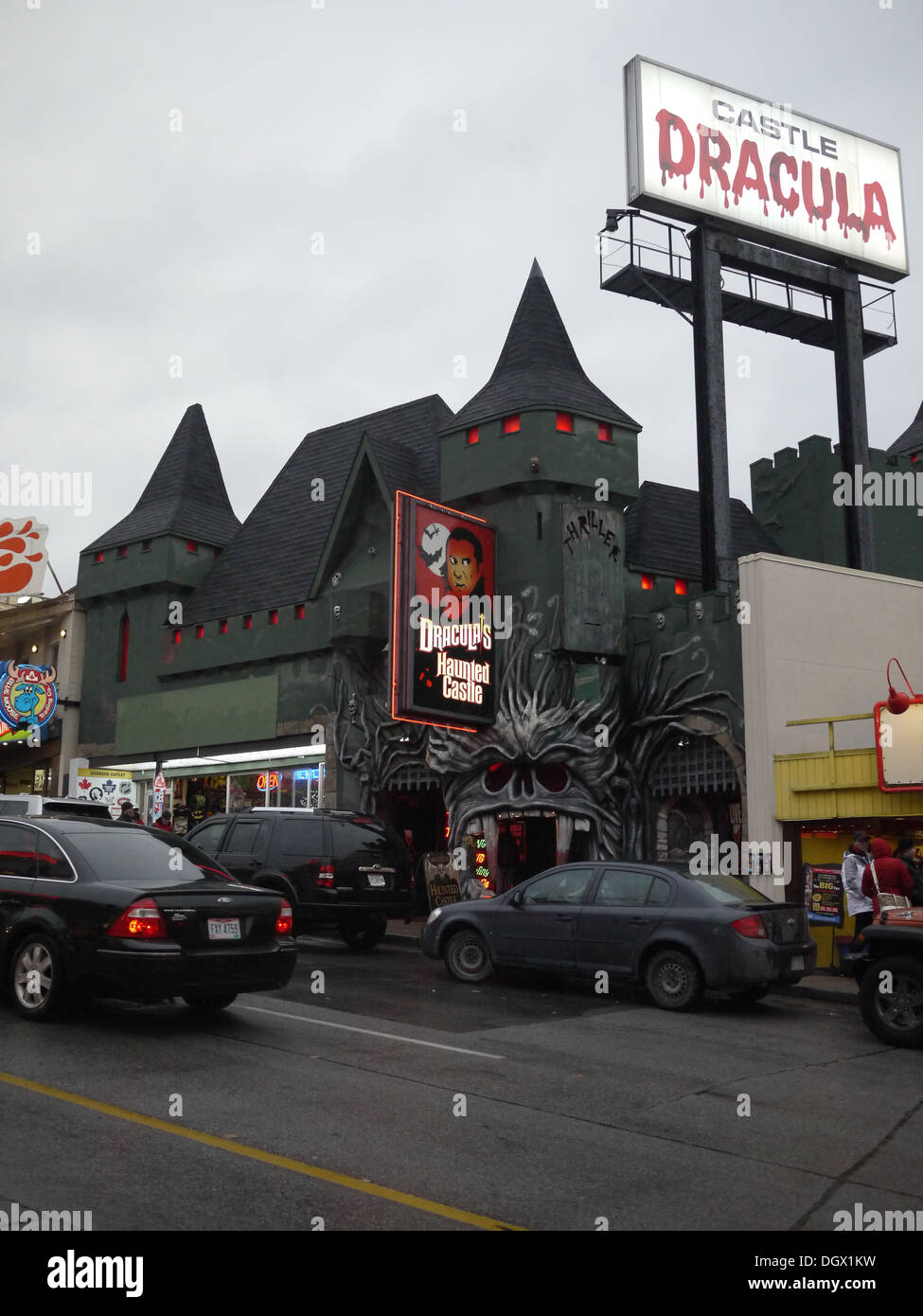 Dracula haunted castle Clifton Hill niagara falls Foto Stock