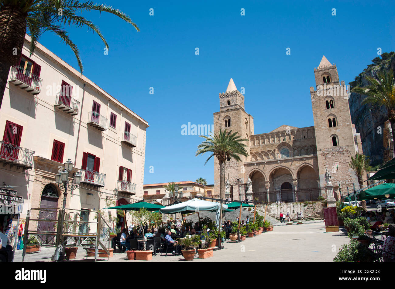 Cattedrale-basilica di Cefalù, Cefalù, Sicilia, Italia, Europa Foto Stock