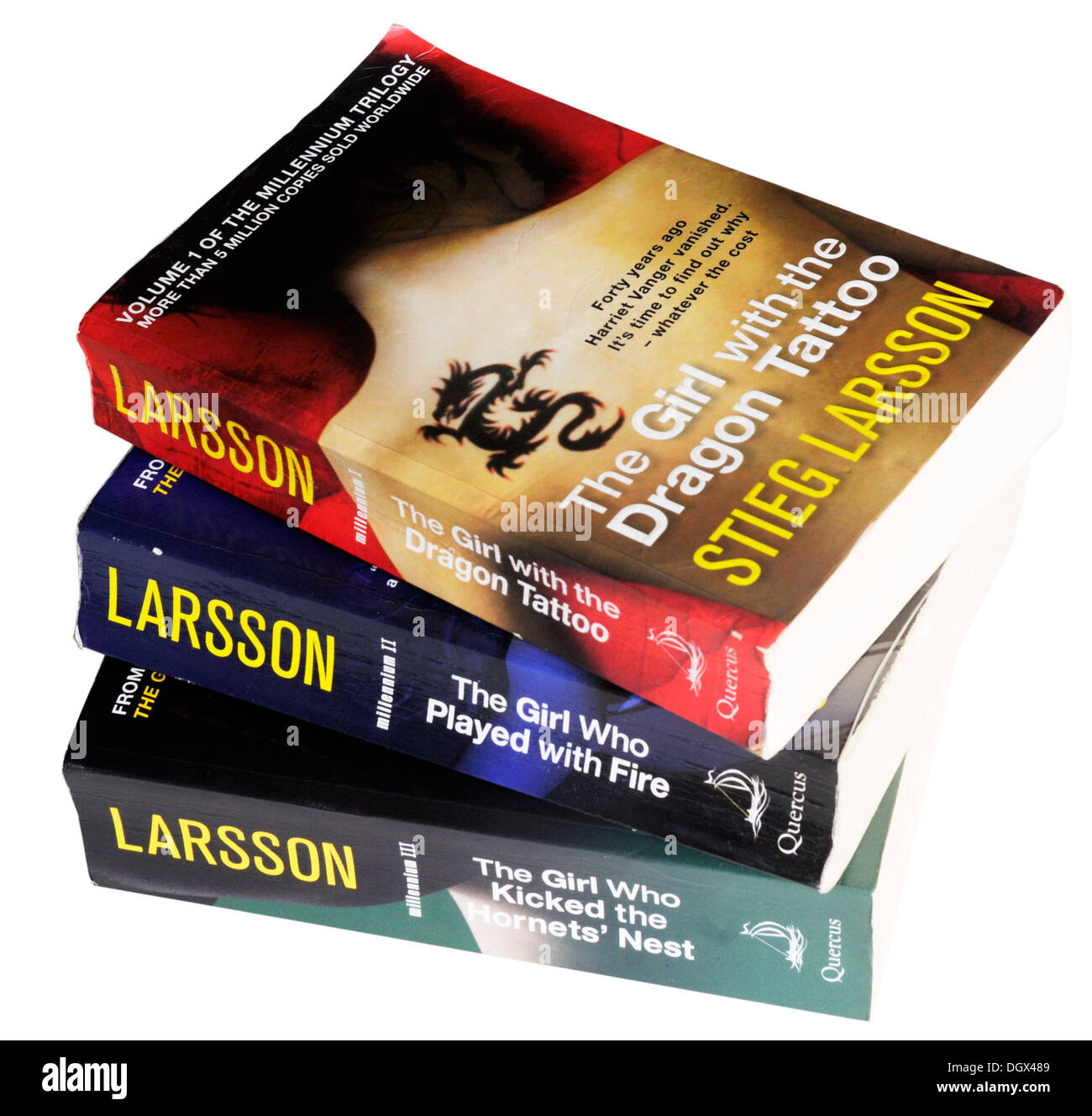 La serie Millennium di Stieg Larsson Foto Stock