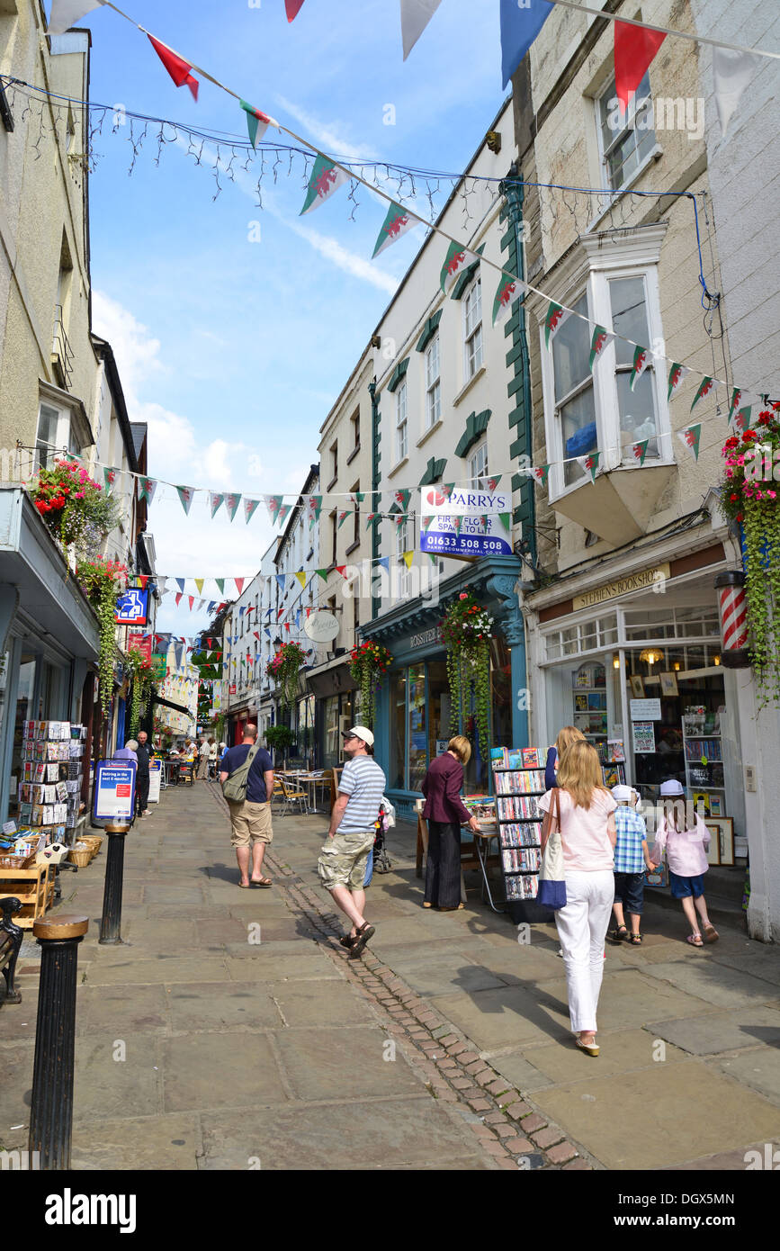 Church Street, Monmouth, Monmouthshire, Wales, Regno Unito Foto Stock