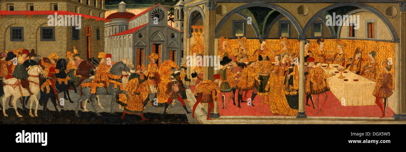 La storia di Esther - di Marco del Buono Giamberti, 1460-70 Foto Stock