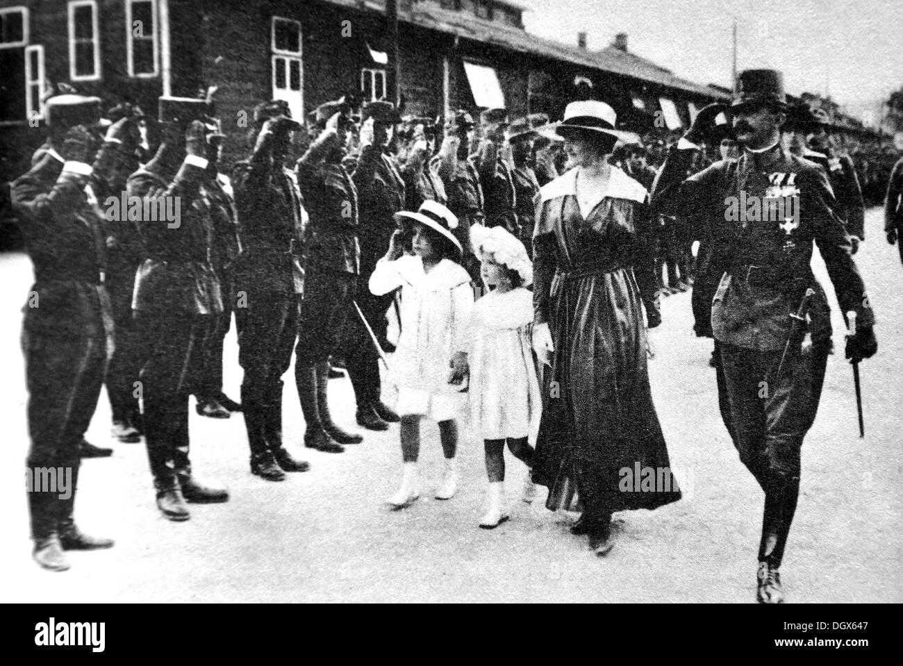 Vecchia fotografia dell imperatrice Zita, moglie dell'Imperatore (Kaiser Karl I d'Austria durante la prima guerra mondiale Foto Stock