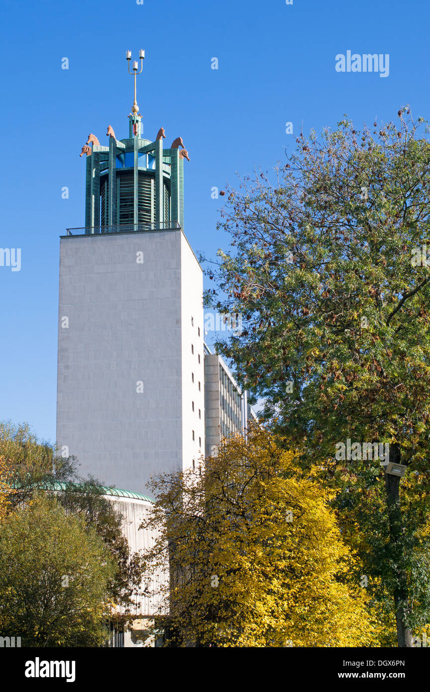 Newcastle Civic Center in autunno North East England Regno Unito Foto Stock
