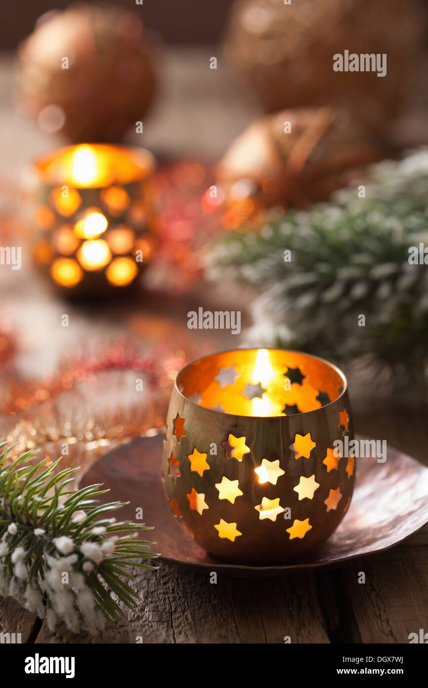 Masterizzazione di lanterne di natale Foto Stock Masterizzazione di lanterne di natale Foto Stock