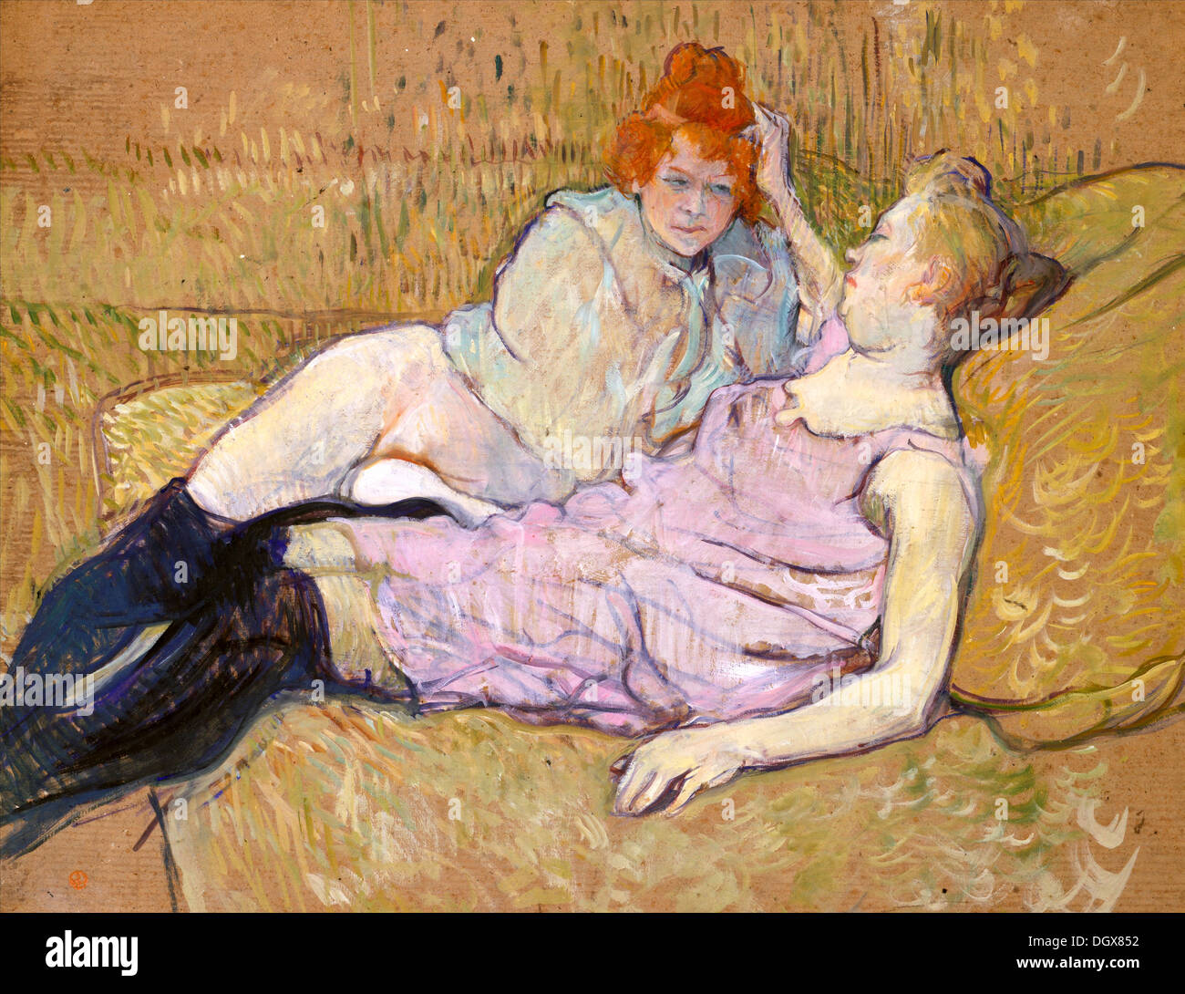 Il divano - da Henri de Toulouse-Lautrec, 1896 Foto Stock