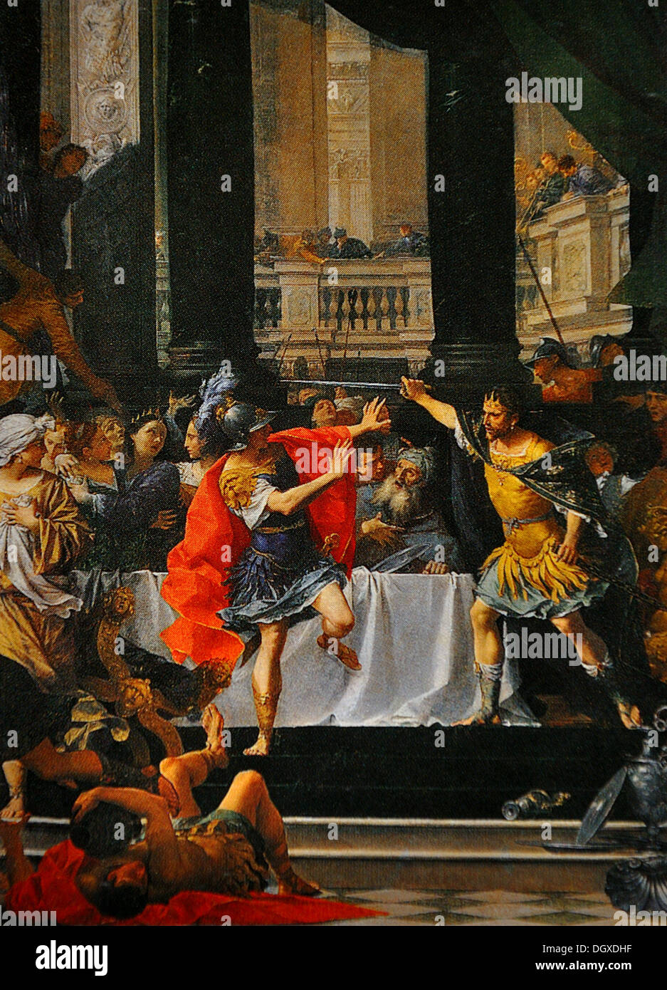 Alessandro il Grande minacciato dal padre - di Donato Creti, 1700 Foto Stock