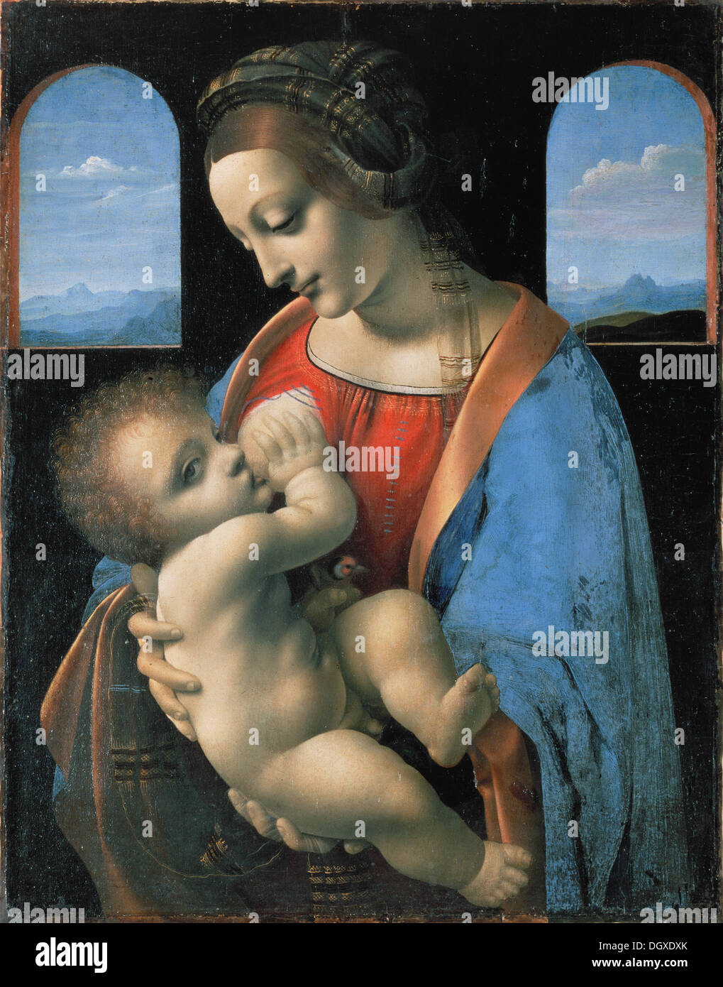 Madonna Litta - da Leonardo da Vinci, 1490 Foto Stock
