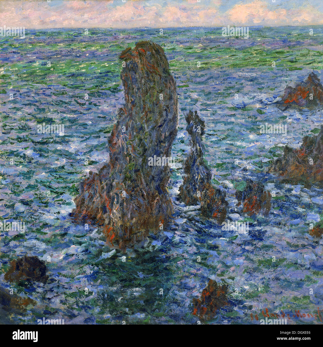 Le Piramidi di Port-Coton - di Claude Monet, 1886 Foto Stock