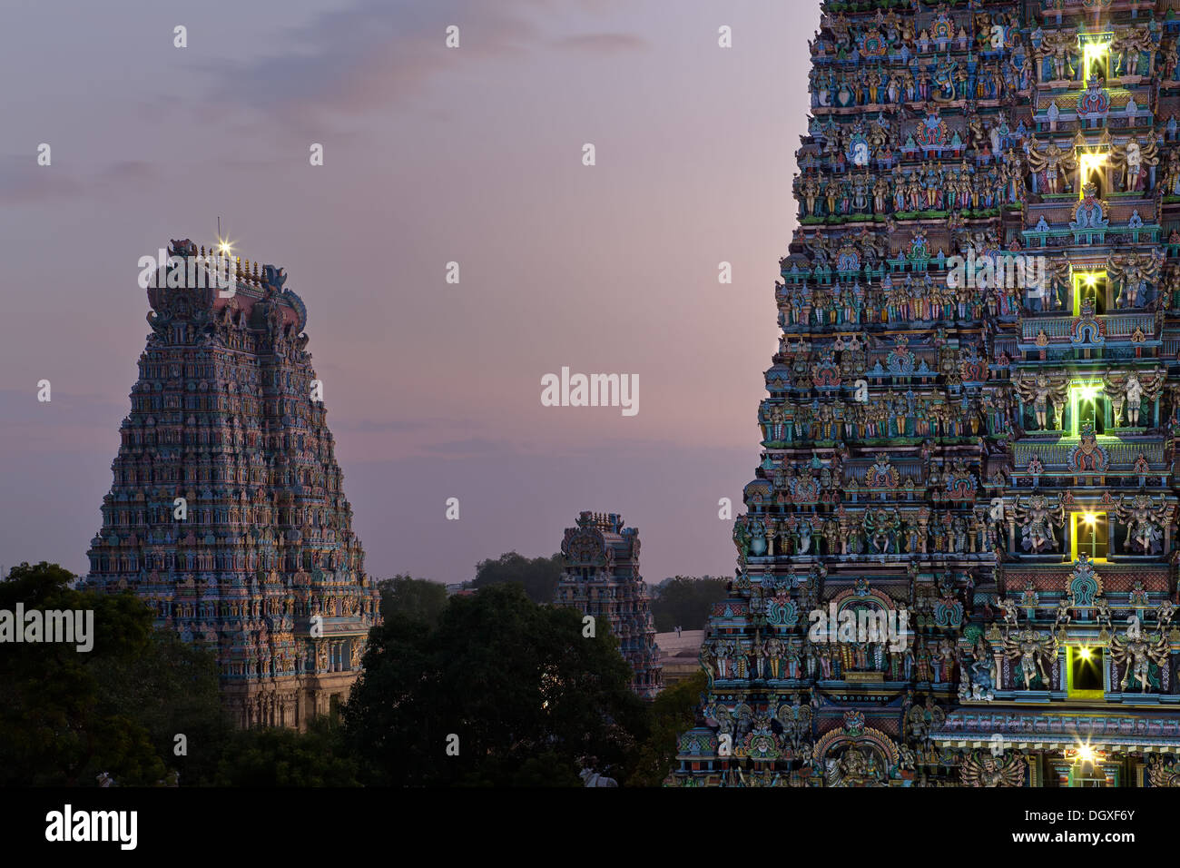 Shri Meenakshi tempio indù, Madurai, India Foto Stock