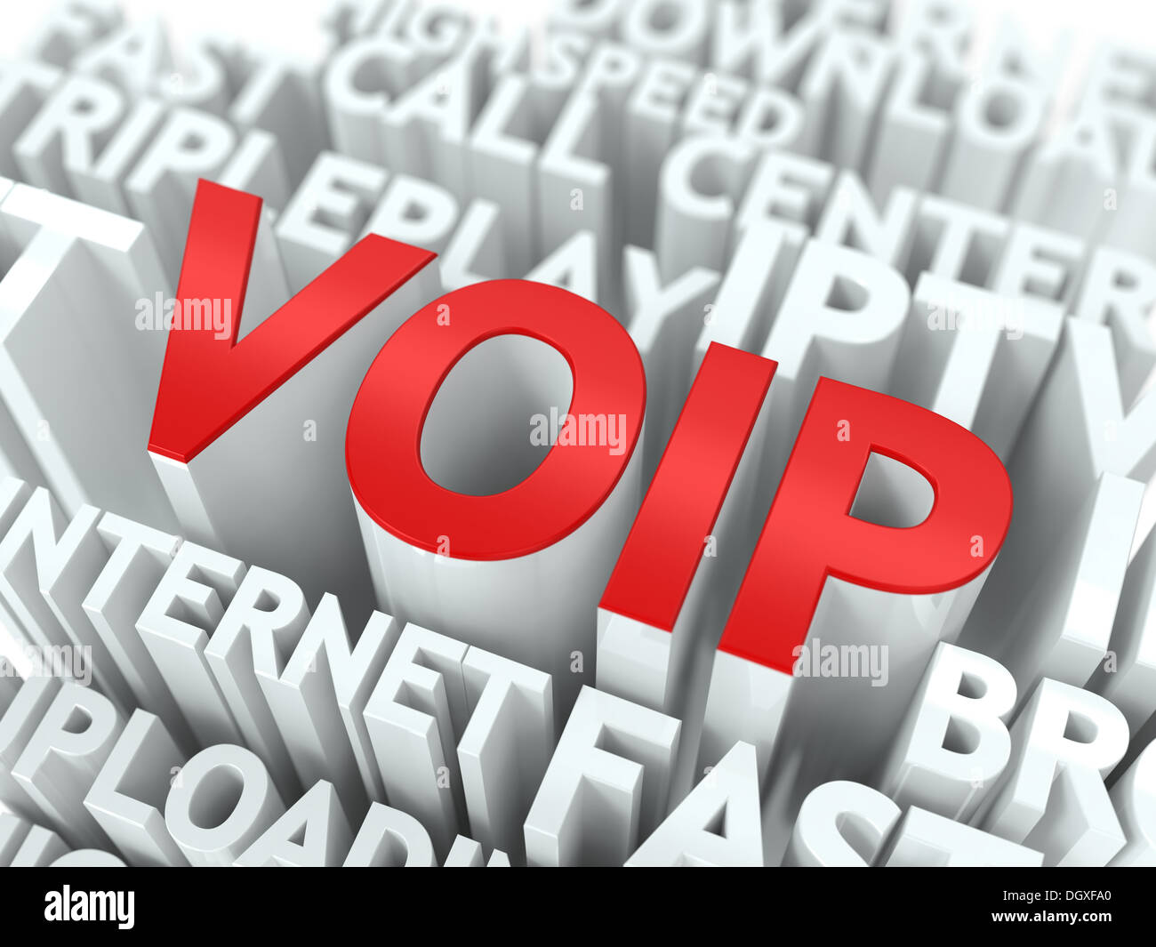 VOIP. Il concetto Wordcloud. Foto Stock