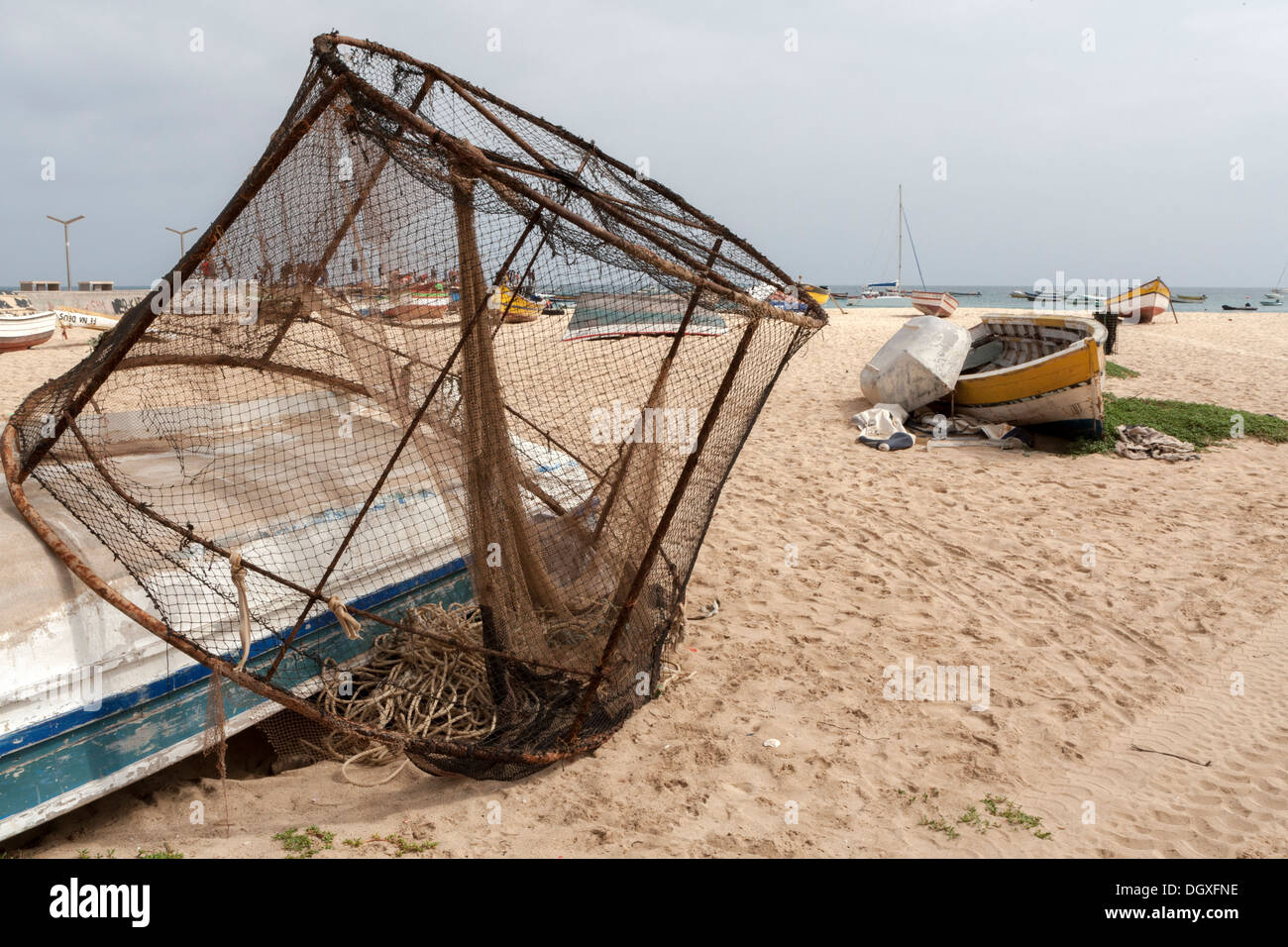Barche da pesca, Santa Maria, SAL, Capo Verde Foto Stock