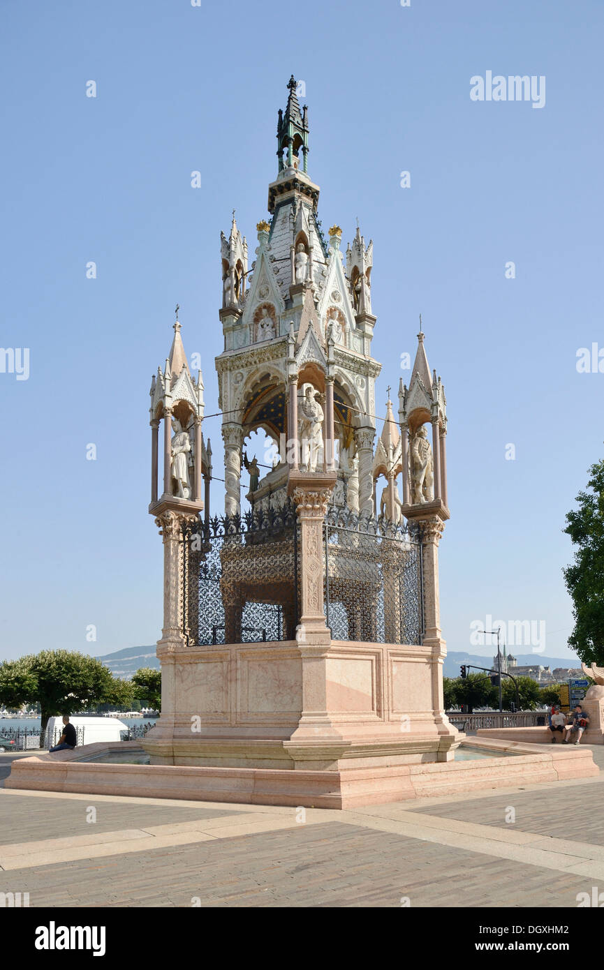 Monumento Brunswick, tomba di Carlo II, duca di Brunswick, Ginevra, Svizzera, Europa Foto Stock