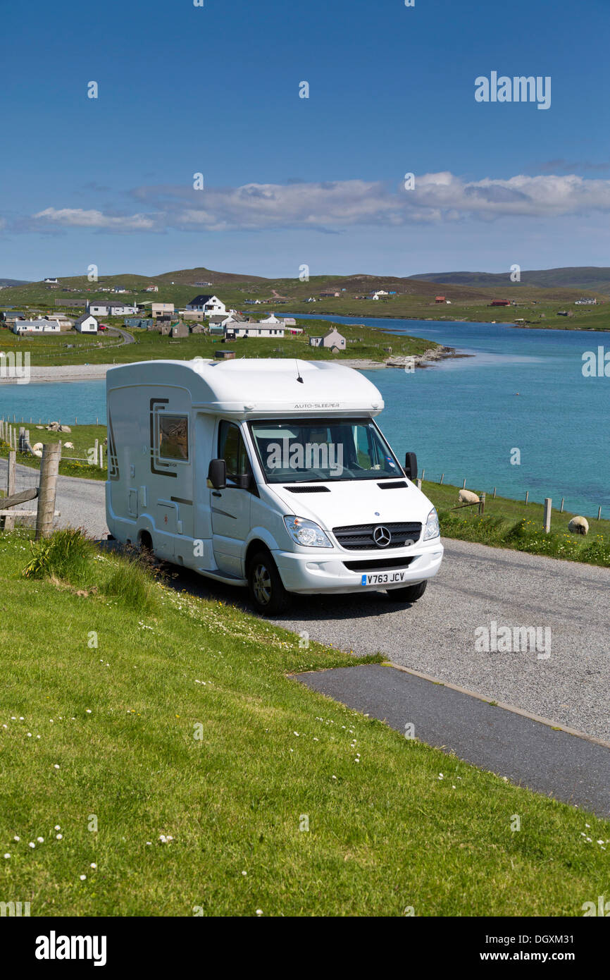 West Burra; Camper; Shetland; Regno Unito Foto Stock