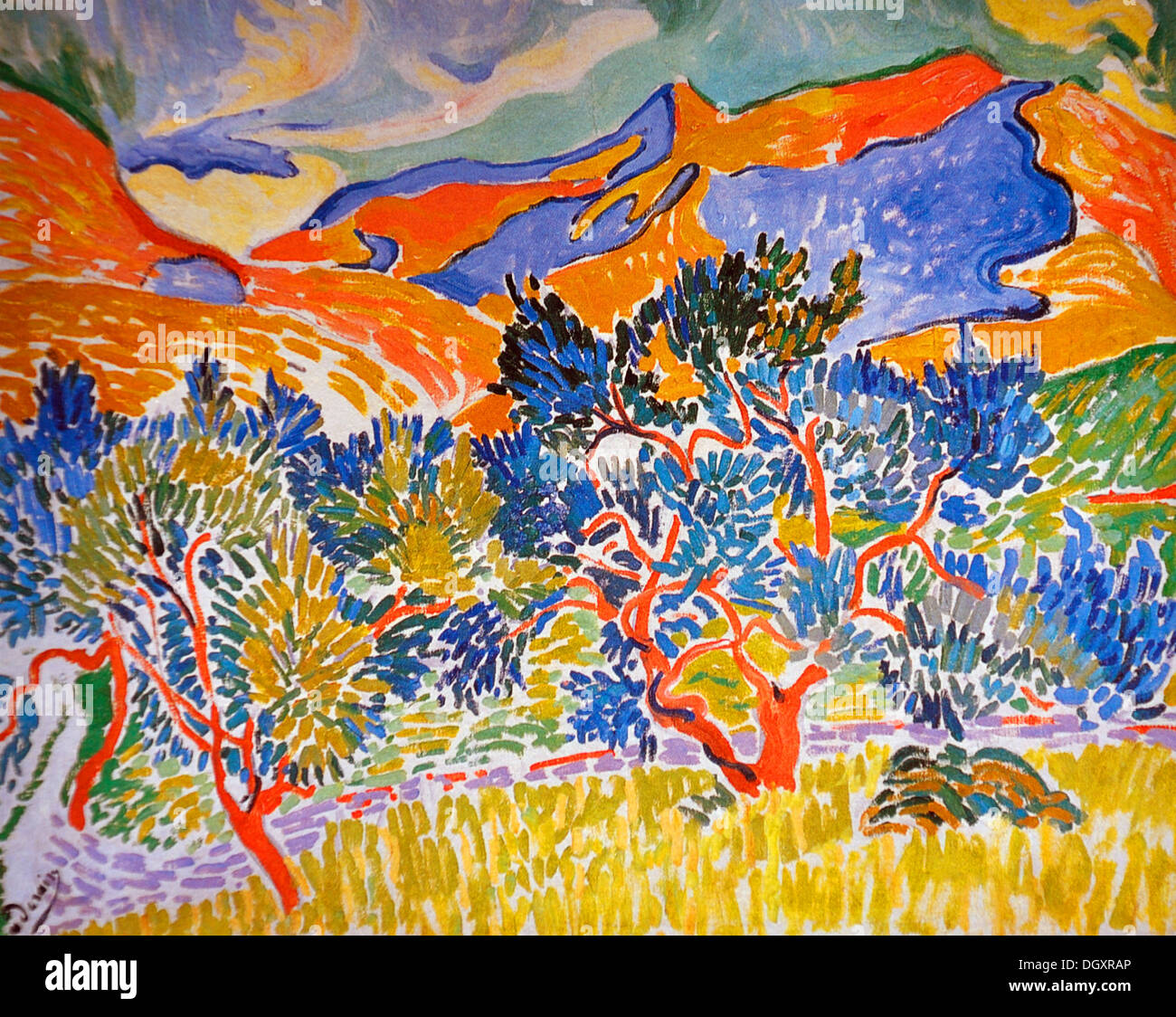 Montagne a Collioure - di André Derain, 1905 Foto Stock