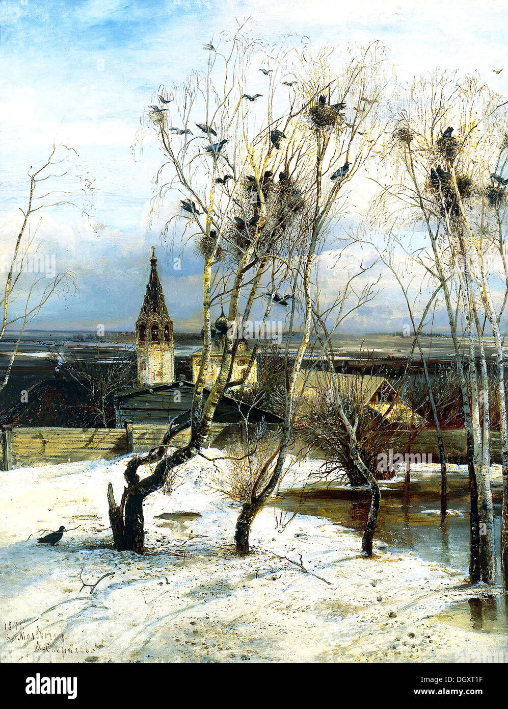 Alexei Savrasov - Il Rooks sono tornati, 1871 Foto Stock