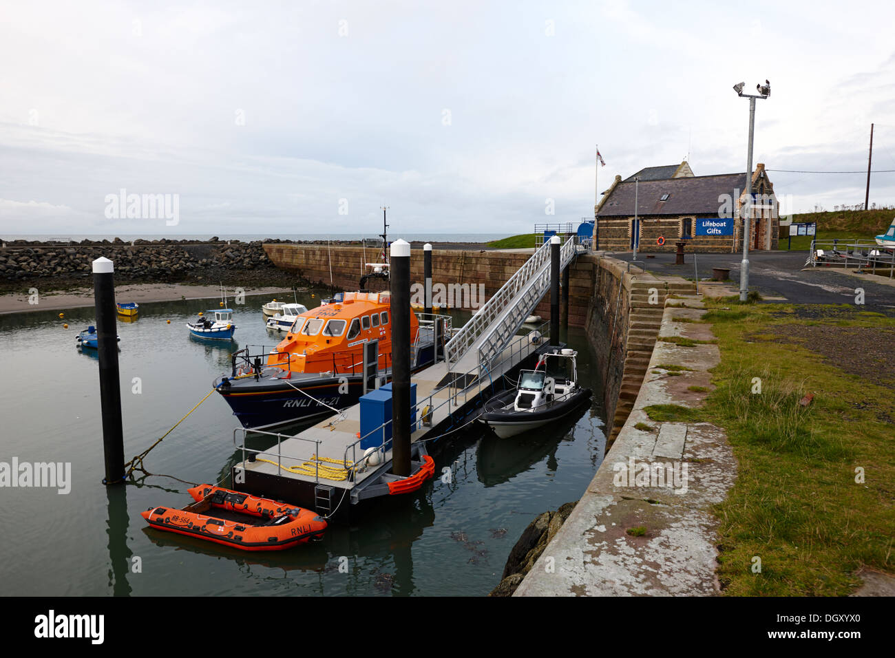 Portpatrick porto e stazione di salvataggio Scotland Regno Unito Foto Stock