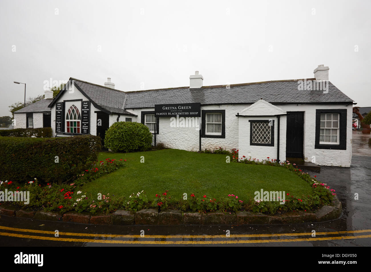 Famoso fabbri shop a Gretna Green in Scozia Foto Stock