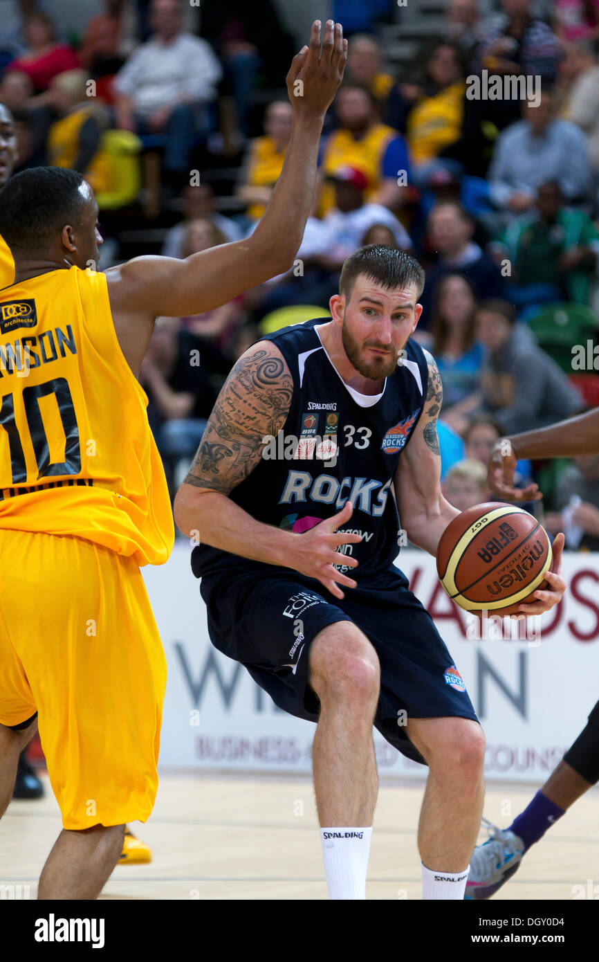 Londra, Regno Unito. 27 ott 2013. BBL: London Lions v Glasgow Rocks, casella di rame a Londra, Inghilterra. Credito: Simon Balson/Alamy Live News Foto Stock