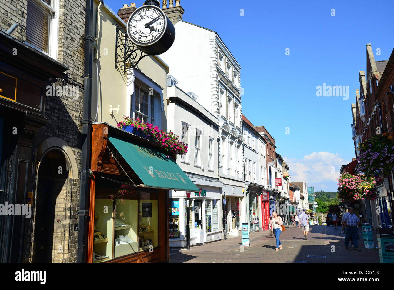 Abbeygate Street, Bury St Edmunds, Suffolk, Inghilterra, Regno Unito Foto Stock