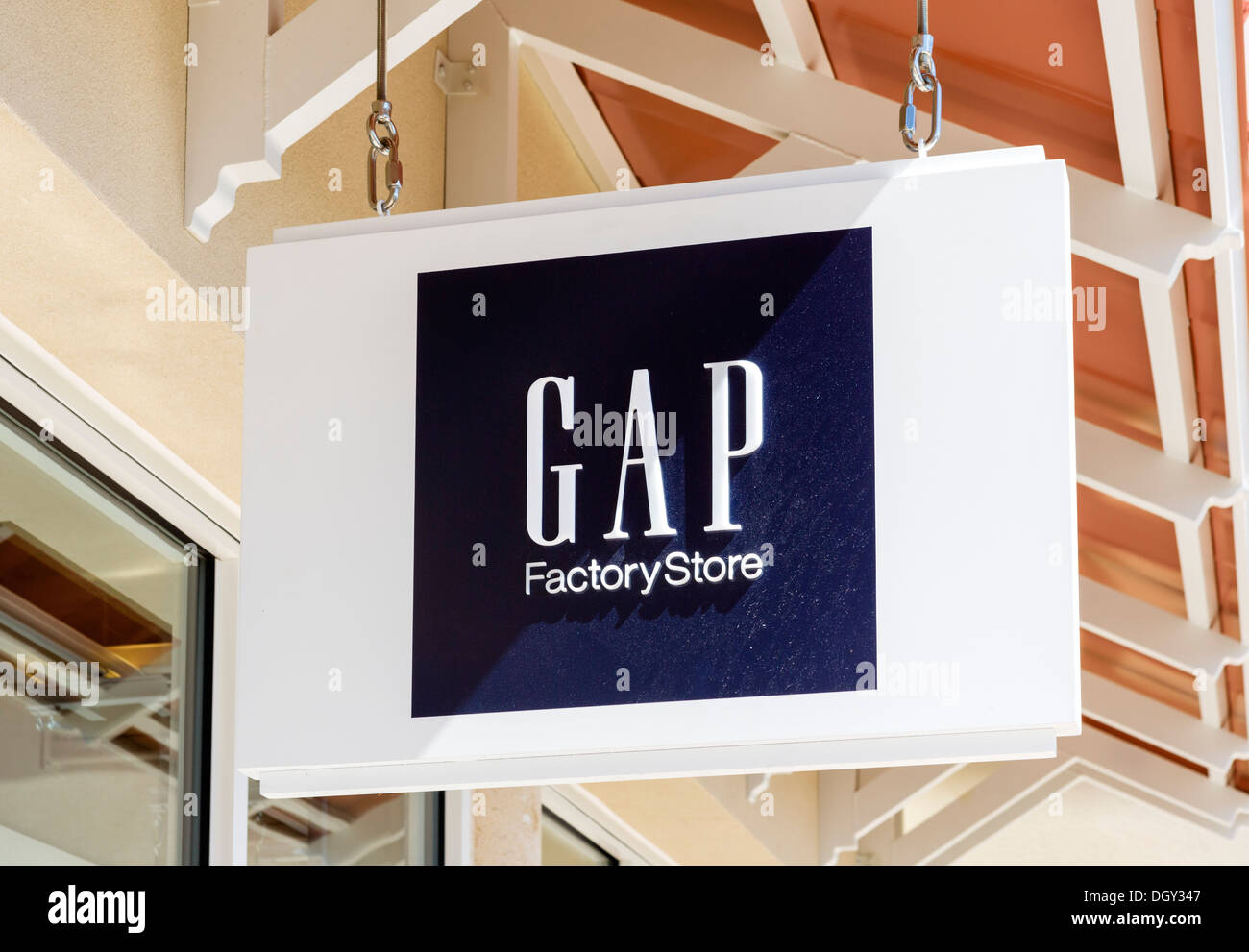 GAP factory store presso l'Orlando Premium Outlets Mall, Vineland Avenue, Lake Buena Vista Orlando, Florida centrale, STATI UNITI D'AMERICA Foto Stock